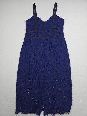 Express Womens Navy Lace Sheath Bodycon Dress Size 6 Empire Waist